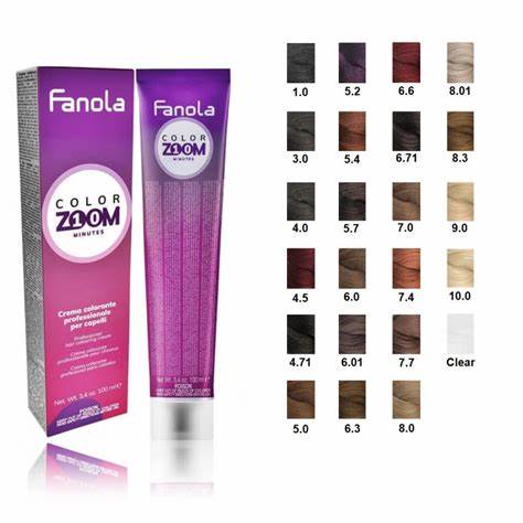 FANOLA COLORE PERMANENTE CON AMMONIACA TEMPO DI POSA 10 MINUTI